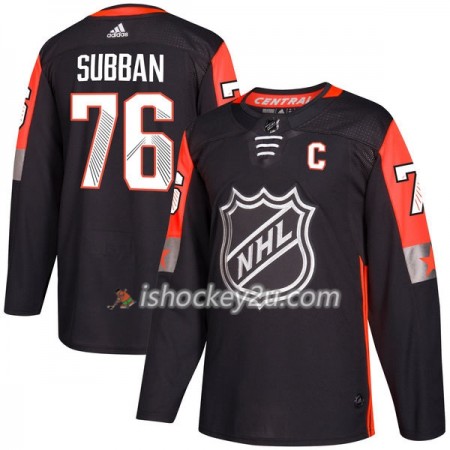 Mænd Nashville Predators Trøje Subban 76 2018 NHL All-Star Adidas Sort Authentic